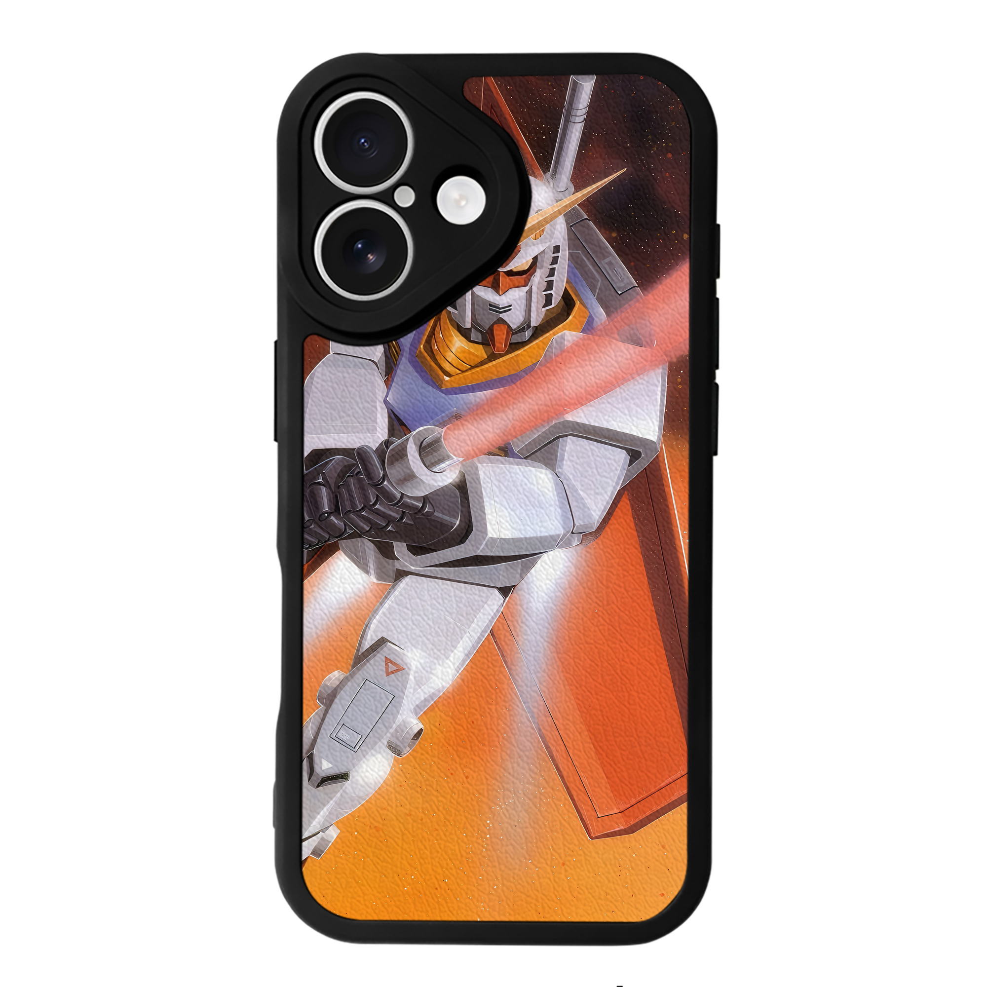 （画像用） 機動戦士ガンダム Mobile Suit Gundam 【iPhone 16シリーズ対応】シリコンスマホケース（レザー調） 材質：シリコン